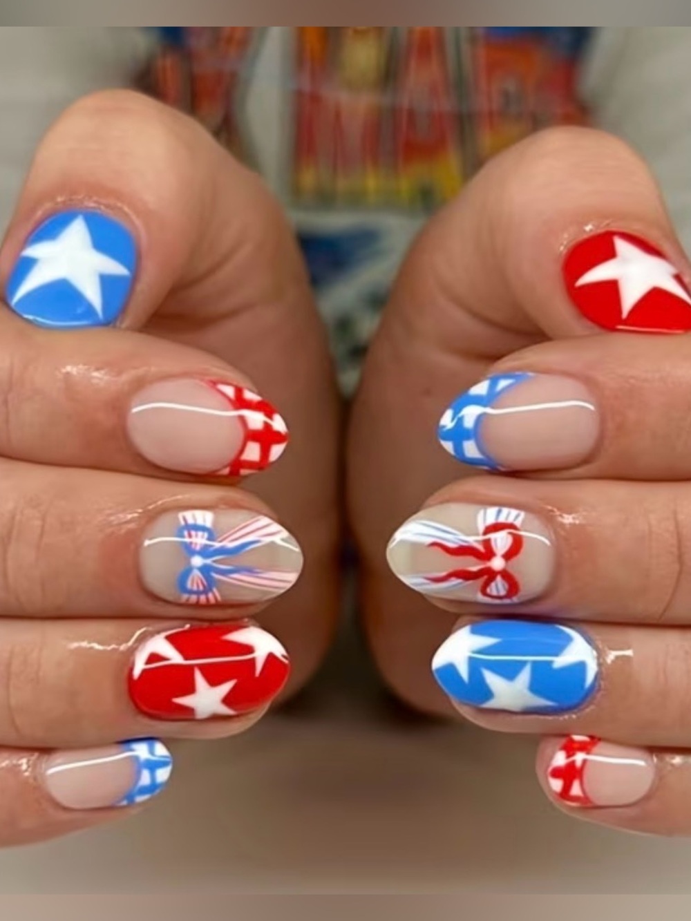Stars and Stripes Press On Nails